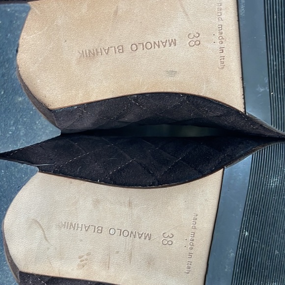 Manolo Blahnik•Brown•lisqui quilted suede•30mm pump•size 38•handmade in Italy - Picture 10 of 10